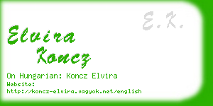 elvira koncz business card